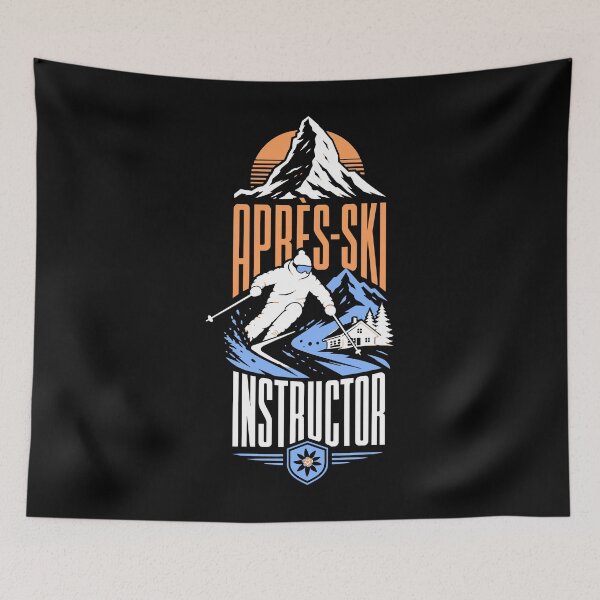 Item preview, Après-Ski Instructor Vintage Mountain Skier designed and sold by AntiqueImages.