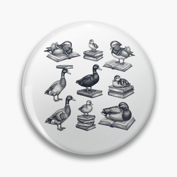 Item preview, Vintage Duck Reading Books Art Print Dark Academia Literary Animal Illustration Gift designed and sold by raedattia.
