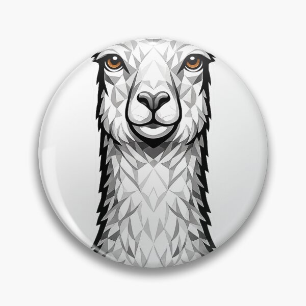 Item preview, Geometric Llama Head | Low Poly Camelid Wildlife Vector Sticker designed and sold by DesertInkArt.