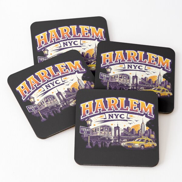 Item preview, Harlem NYC Urban Skyline Retro Illustration designed and sold by Tadeusz1.