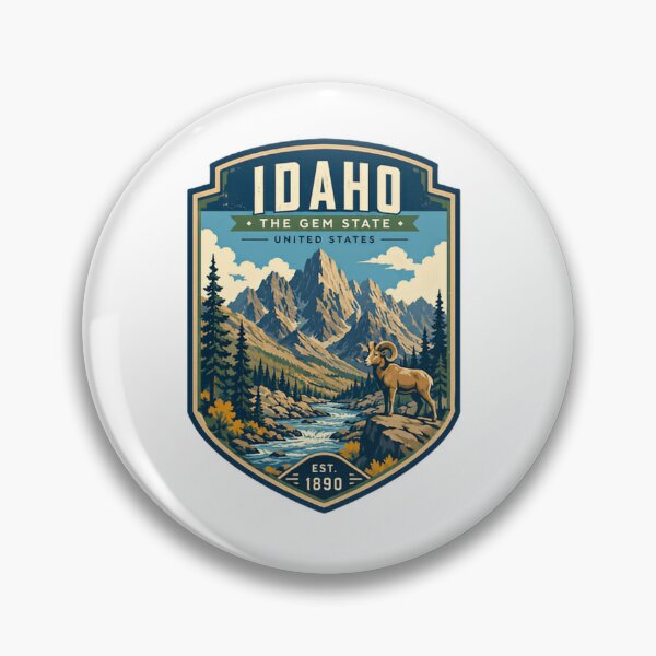 Item preview, Idaho The Gem State United States Est. 1890 State Pride Idaho Resident Travel Nature Lover designed and sold by Simsimah26Parks.