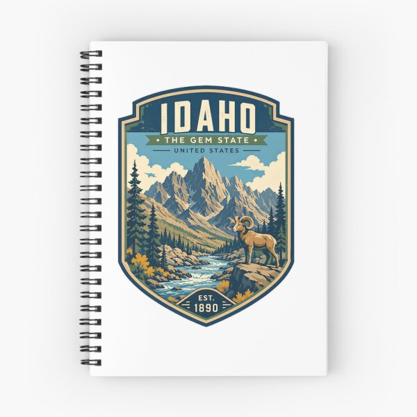 Item preview, Idaho The Gem State United States Est. 1890 State Pride Idaho Resident Travel Nature Lover designed and sold by Simsimah26Parks.