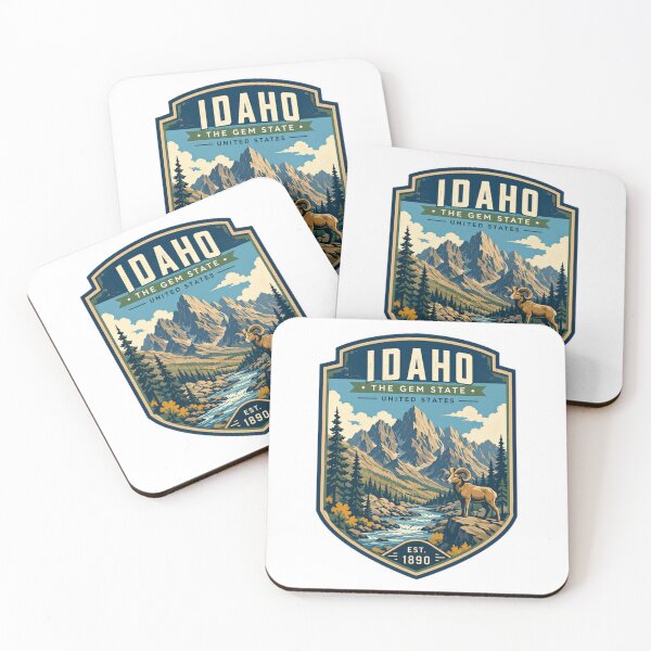 Item preview, Idaho The Gem State United States Est. 1890 State Pride Idaho Resident Travel Nature Lover designed and sold by Simsimah26Parks.