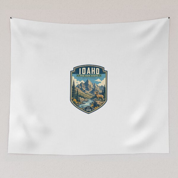 Item preview, Idaho The Gem State United States Est. 1890 State Pride Idaho Resident Travel Nature Lover designed and sold by Simsimah26Parks.