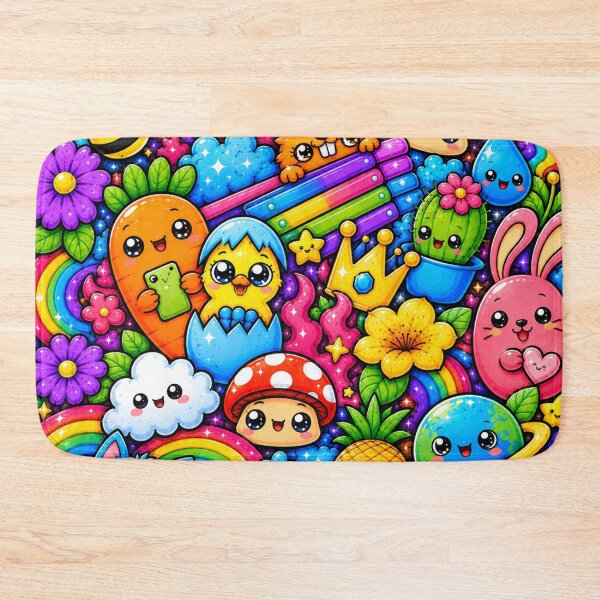 Item preview, Lucid Cute Doodle Colourful Joyful pattern designed and sold by MarlinMatt.