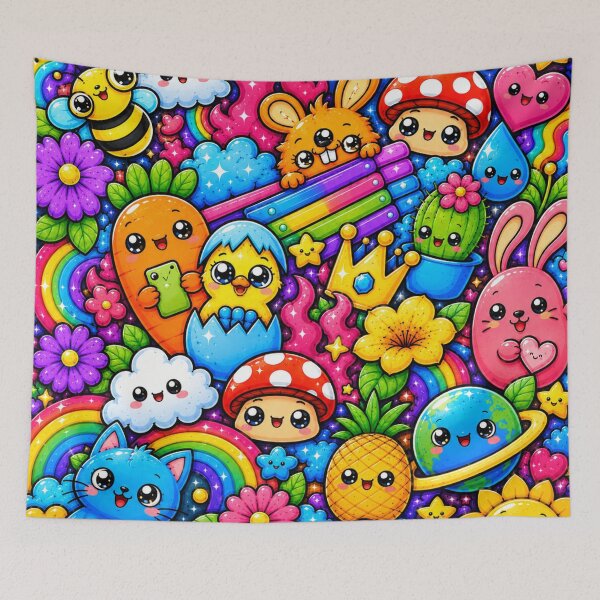 Item preview, Lucid Cute Doodle Colourful Joyful pattern designed and sold by MarlinMatt.