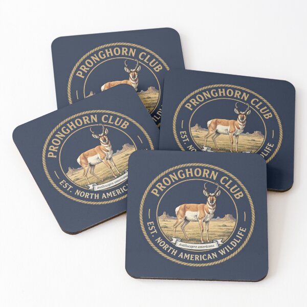 Item preview, Pronghorn Club Vintage Badge North American Wildlife designed and sold by CalmCapy Co.