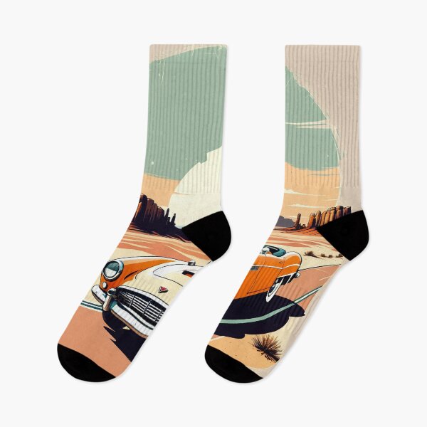 Item preview, Retro car in mountains, Vintage designed and sold by tarkone.