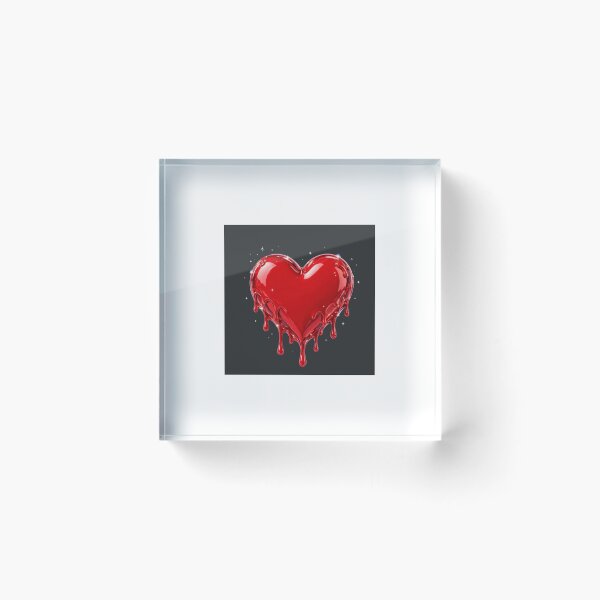 Item preview, Dripping red love heart designed and sold by carlsmart1.