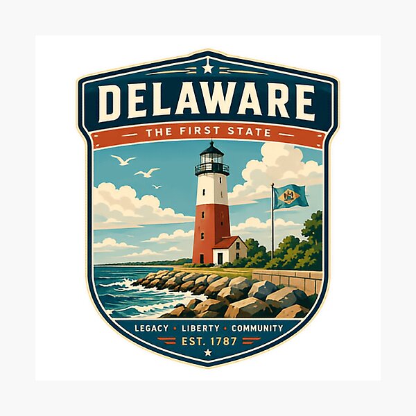 Item preview, Delaware The First State Est 1787 Legacy Liberty Community Home State Travel designed and sold by Simsimah26Parks.