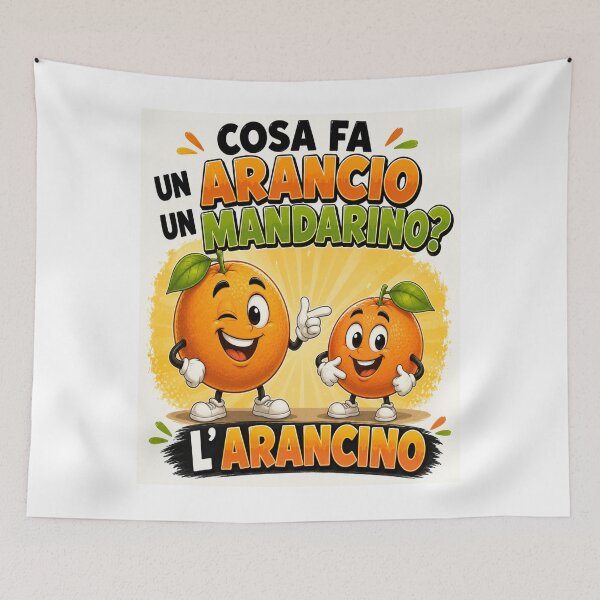 Item preview, Funny Orange and Mandarin – Arancino Cartoon Joke designed and sold by RipantinaFantasy .