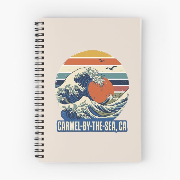 Item preview, Carmel By The Sea CA - Retro Great Wave California Beach designed and sold by dudelinart.