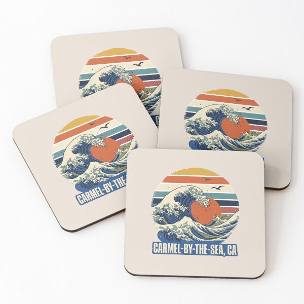 Item preview, Carmel By The Sea CA - Retro Great Wave California Beach designed and sold by dudelinart.
