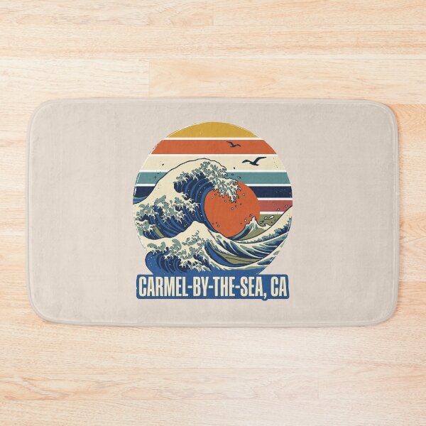 Item preview, Carmel By The Sea CA - Retro Great Wave California Beach designed and sold by dudelinart.