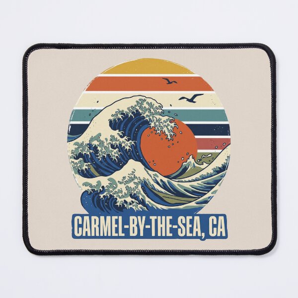 Item preview, Carmel By The Sea CA - Retro Great Wave California Beach designed and sold by dudelinart.