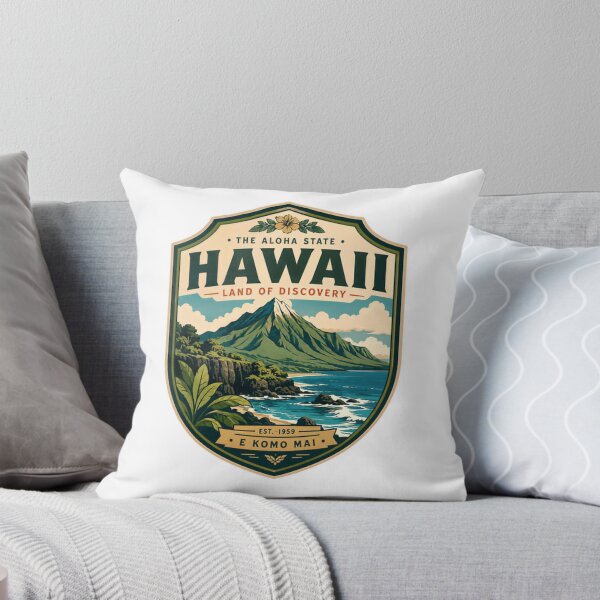 Item preview, The Aloha State Hawaii Land Of Discovery Est. 1959 E Komo Mai Hawaiian Travel Vacation Explorer designed and sold by Simsimah26Parks.