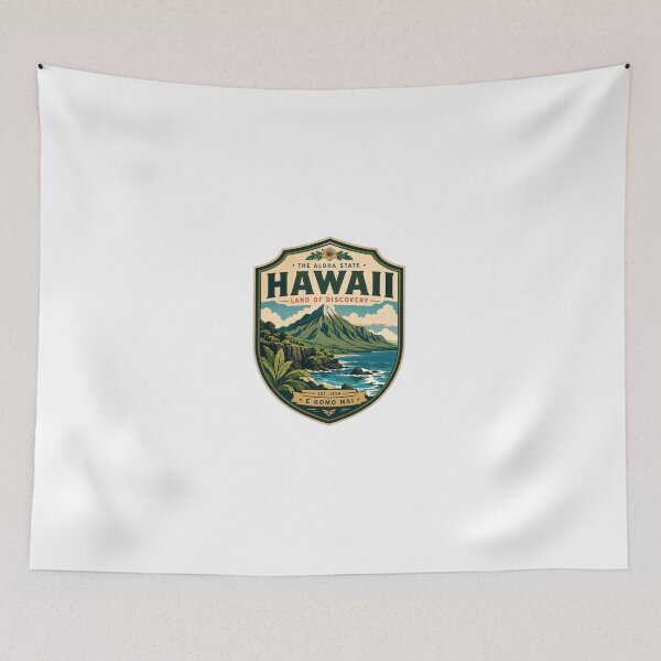 Item preview, The Aloha State Hawaii Land Of Discovery Est. 1959 E Komo Mai Hawaiian Travel Vacation Explorer designed and sold by Simsimah26Parks.
