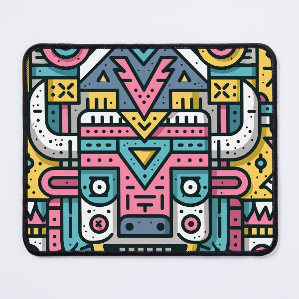 Item preview, Colorful Geometric Bull Totem Art designed and sold by Romgora.
