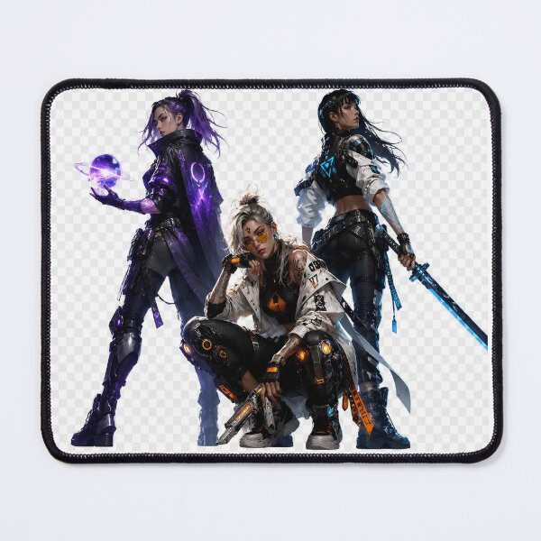 Item preview, Cyberpunk Sci-Fi Warrior Squad Illustration designed and sold by JMDG Studio.