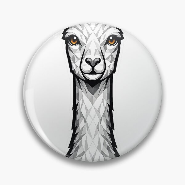 Item preview, Geometric Vicuña Head | Low Poly Camelid Wildlife Vector Sticker designed and sold by DesertInkArt.