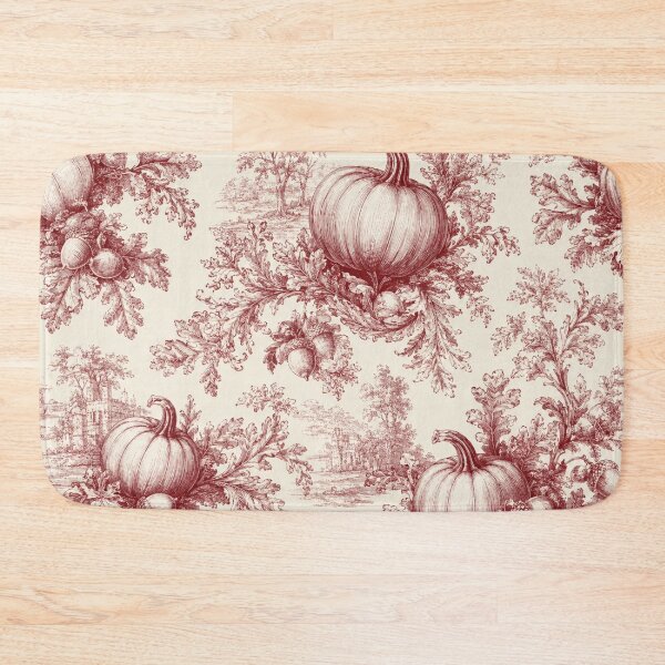 Item preview, Pumpkin Toile Fall Burgundy French Country designed and sold by Yellowriversss.