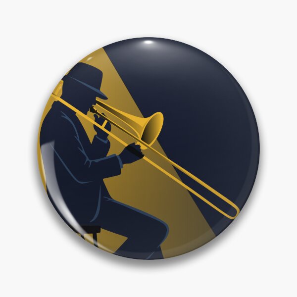 Item preview, Jazz Trombone Player Minimalist Print | Mid-Century Modern Jazz Art | Vintage Musician Print designed and sold by Studio pod Burom.