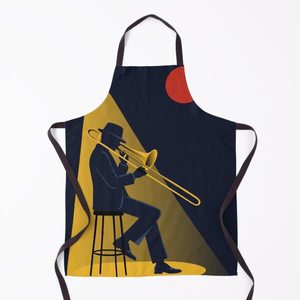 Item preview, Jazz Trombone Player Minimalist Print | Mid-Century Modern Jazz Art | Vintage Musician Print designed and sold by Studio pod Burom.