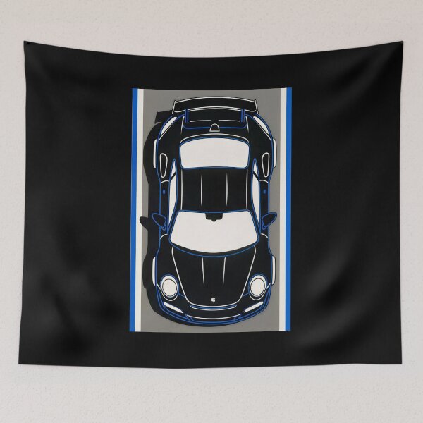 Item preview, German supercar 911 GT3 RS Top View Minimal Line Art  | Modern Sports Car  Art designed and sold by Auto   apparel.