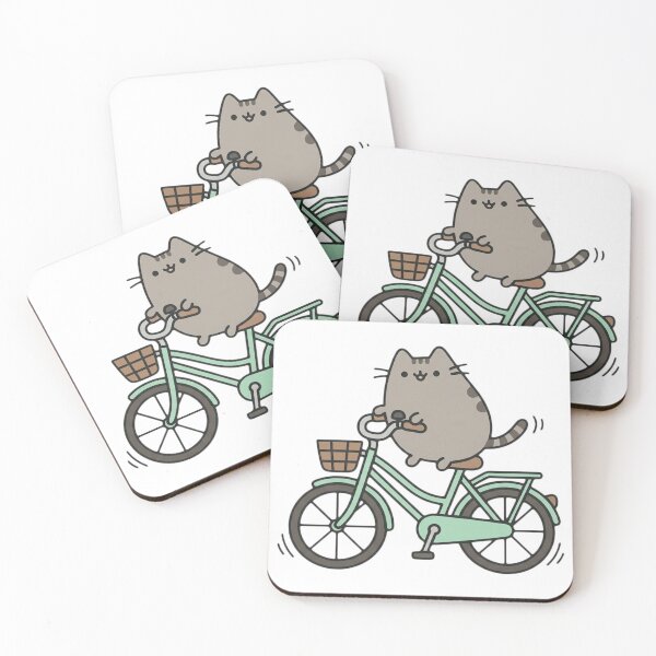 Item preview, Cat riding a bicycle designed and sold by snoWorkshop.