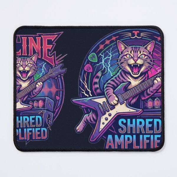 Item preview, Feline Shred Amplified - Heavy Metal Rocker Cat Guitarist designed and sold by BLUESKY11a.