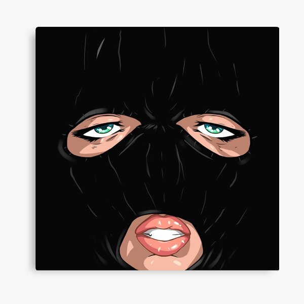 Gangster In A Ski Mask Criminal Graffiti Photograph Canvas Print By Doglovers Redbubble