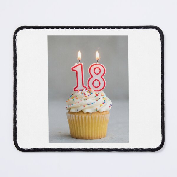Item preview, 18th birthday cupcake cupcakes cake cakes minimalist happy cute kawaii designed and sold by CheeseBlueprint.