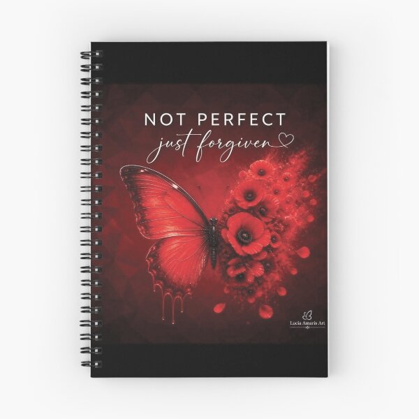 Item preview, Artistic Butterfly Metaphor on Deep Red Background with inspirational text designed and sold by Lucia Amaris Art.