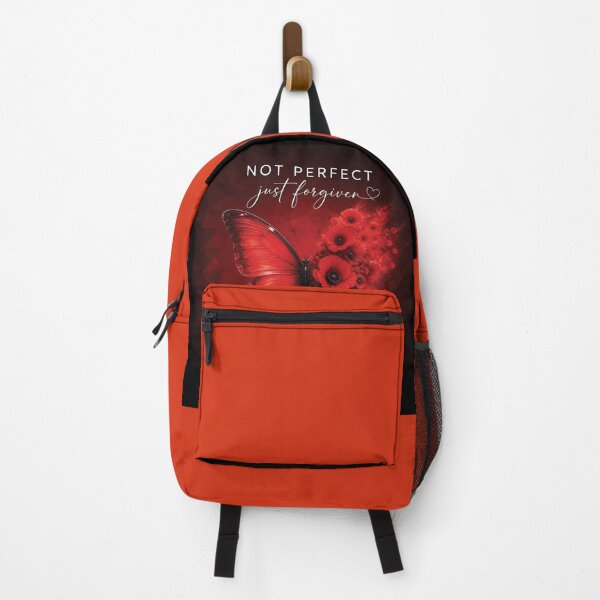Item preview, Artistic Butterfly Metaphor on Deep Red Background with inspirational text designed and sold by Lucia Amaris Art.