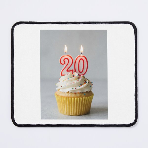 Item preview, 20th birthday cupcake cupcakes cake cakes minimalist happy cute kawaii designed and sold by CheeseBlueprint.