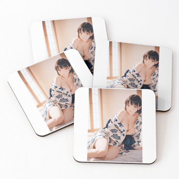 Item preview, Serene Moments in Yukata - Elegant Anime Portrait designed and sold by JapaneseArtAI.