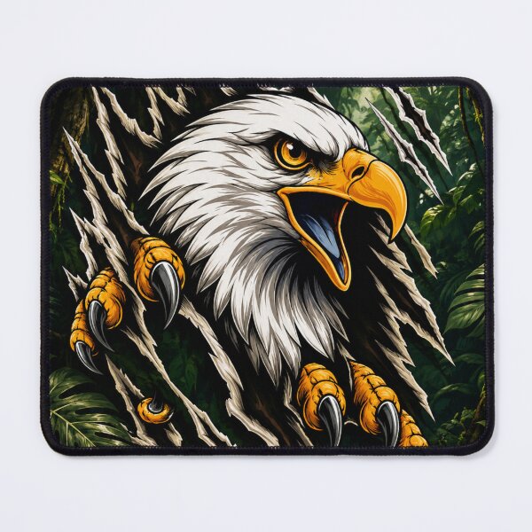 Item preview, Fierce Eagle Ripping Through Leaves Illustration designed and sold by DKSH1234.
