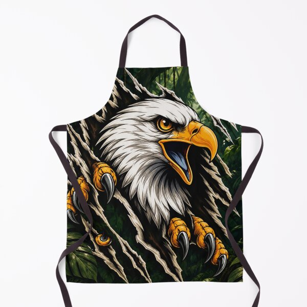 Item preview, Fierce Eagle Ripping Through Leaves Illustration designed and sold by DKSH1234.