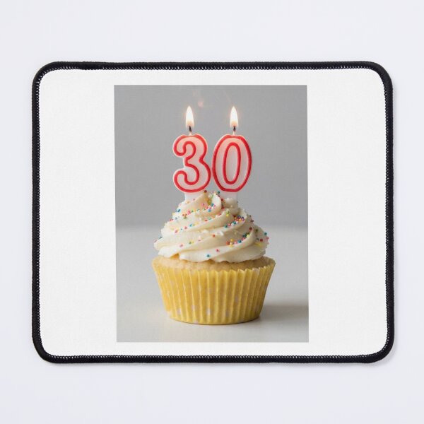 Item preview, 30th birthday cupcake cupcakes cake cakes minimalist happy cute kawaii designed and sold by CheeseBlueprint.
