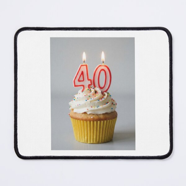 Item preview, 40th birthday cupcake cupcakes cake cakes minimalist happy cute kawaii designed and sold by CheeseBlueprint.