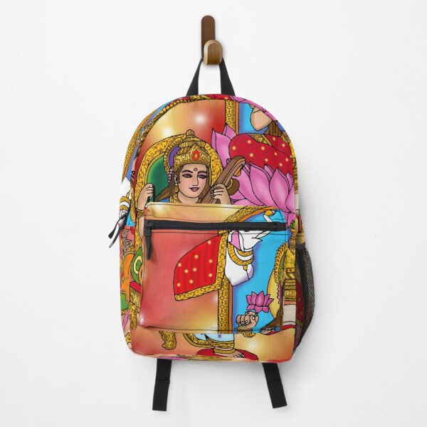 Item preview, Lakshmi Saraswati Ganesha Artwork | Divine Hindu Gods Digital Painting designed and sold by Harshit_Digital_Arts.