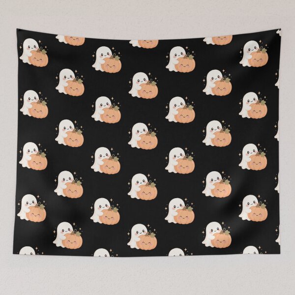 Item preview, Ghostling Hugging Pumpkin – Cute Halloween  designed and sold by Cerys-GS.