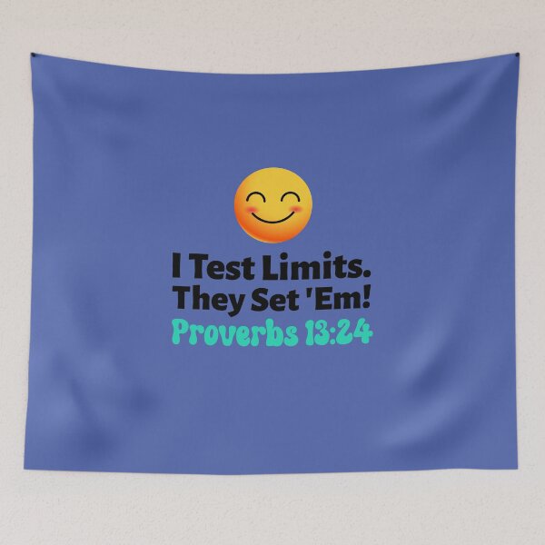 Item preview, I Test Limits They Set Em | Funny Christian Kids Proverbs 13:24 T designed and sold by kjson1.