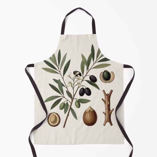 Item preview, Antique Olive Botanical Plate | Vintage Scientific Olive Branch Illustration designed and sold by Origamoart.