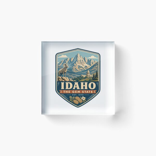 Artikelvorschau, Idaho – Der Juwelenstaat (gegr. 1890) – Stolz des Staates – Souvenir für Reisende entworfen und verkauft von Simsimah26Parks.