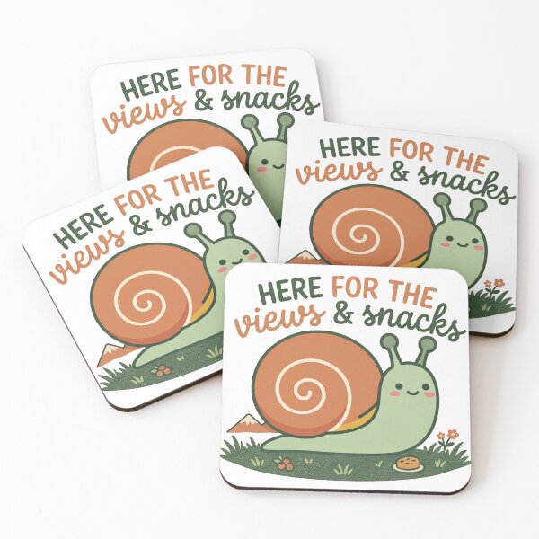 Item preview, Here For The Views And Snacks Snail designed and sold by SnailTrailsClub.