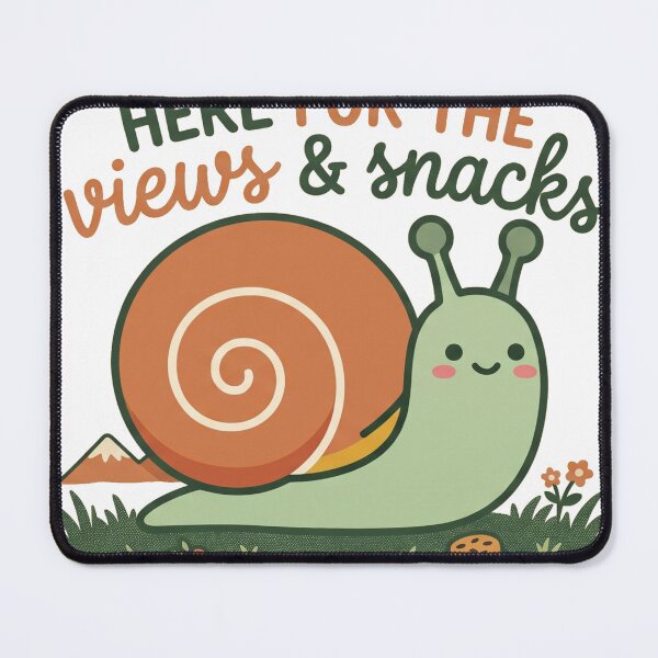 Item preview, Here For The Views And Snacks Snail designed and sold by SnailTrailsClub.