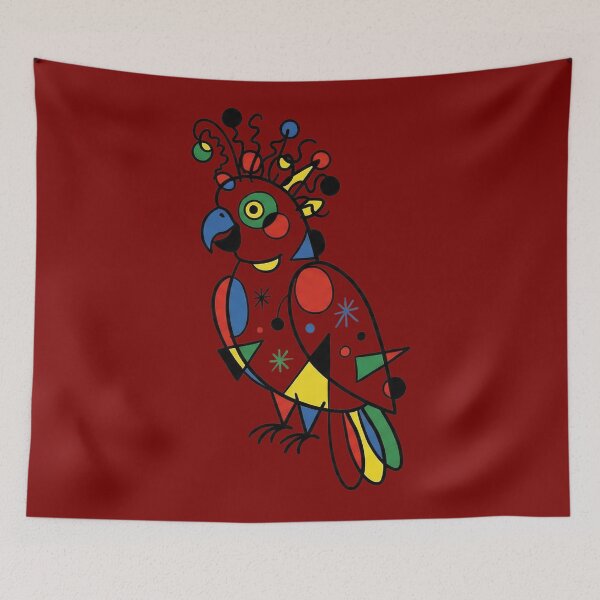 Item preview, Abstract Miro Style Cockatoo Modern Art Print designed and sold by FreiherrPK.