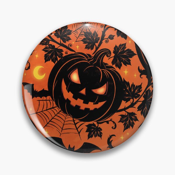 Item preview, Vintage Halloween Pumpkin Pattern | Spooky Seamless Design | Orange Gothic Autumn Illustration designed and sold by MonNoir.