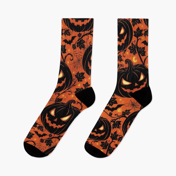 Item preview, Vintage Halloween Pumpkin Pattern | Spooky Seamless Design | Orange Gothic Autumn Illustration designed and sold by MonNoir.